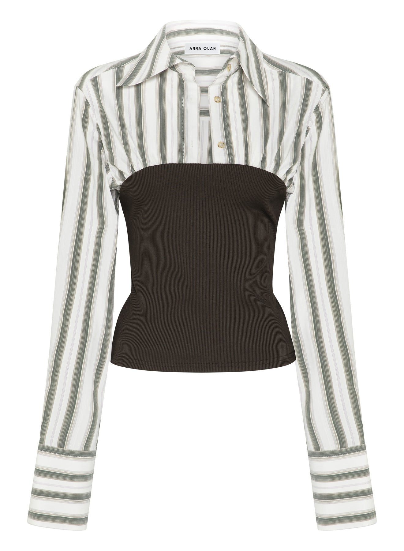 PIPPA TOP (MEADOW STRIPE/ DARK COCOA)