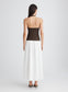 VERONICA DRESS (SWAN/DARK COCOA)
