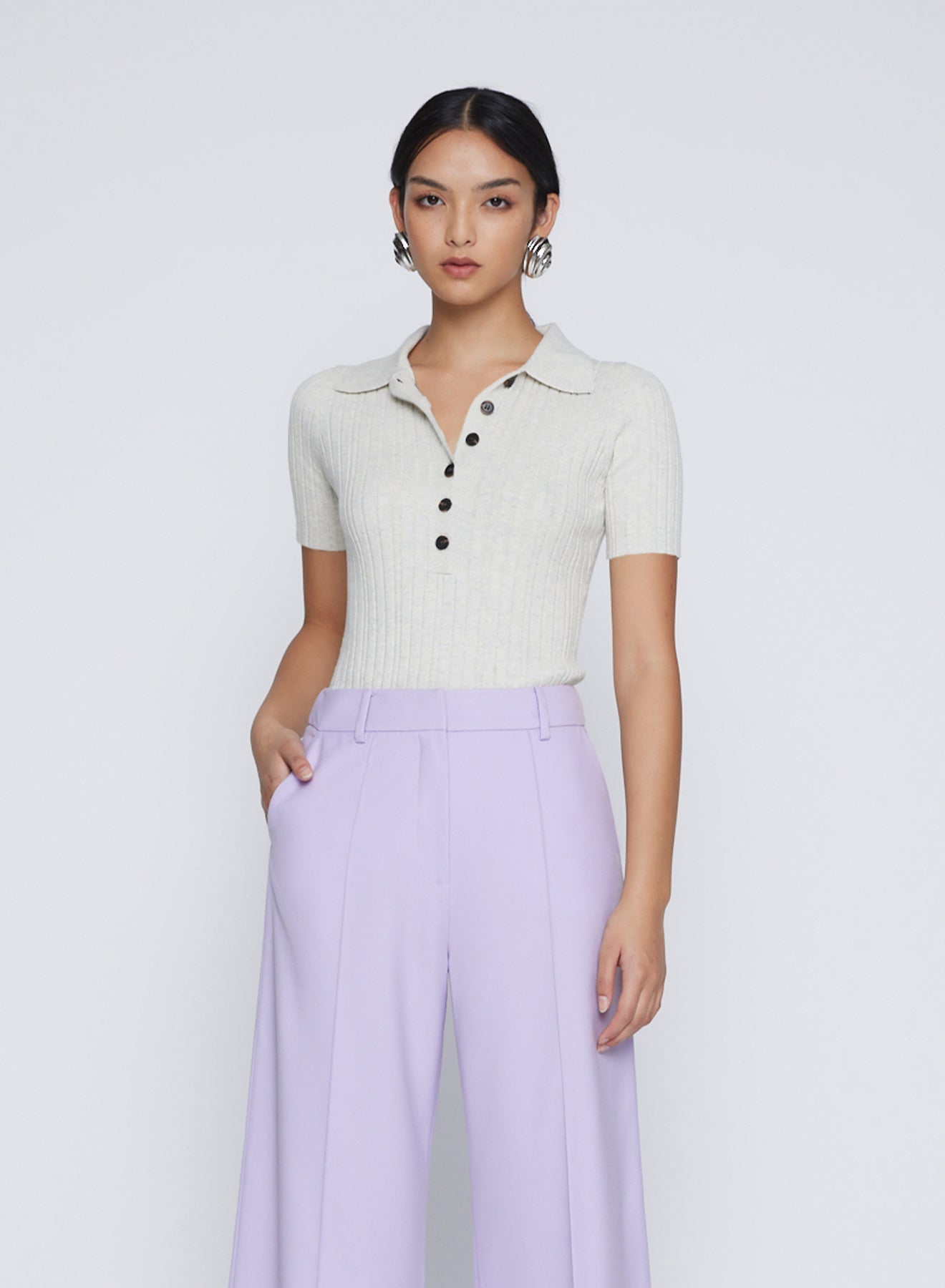 Classic Trouser Office Pant - Lilac - Wholesale Womens Clothing Vendors For  Boutiques