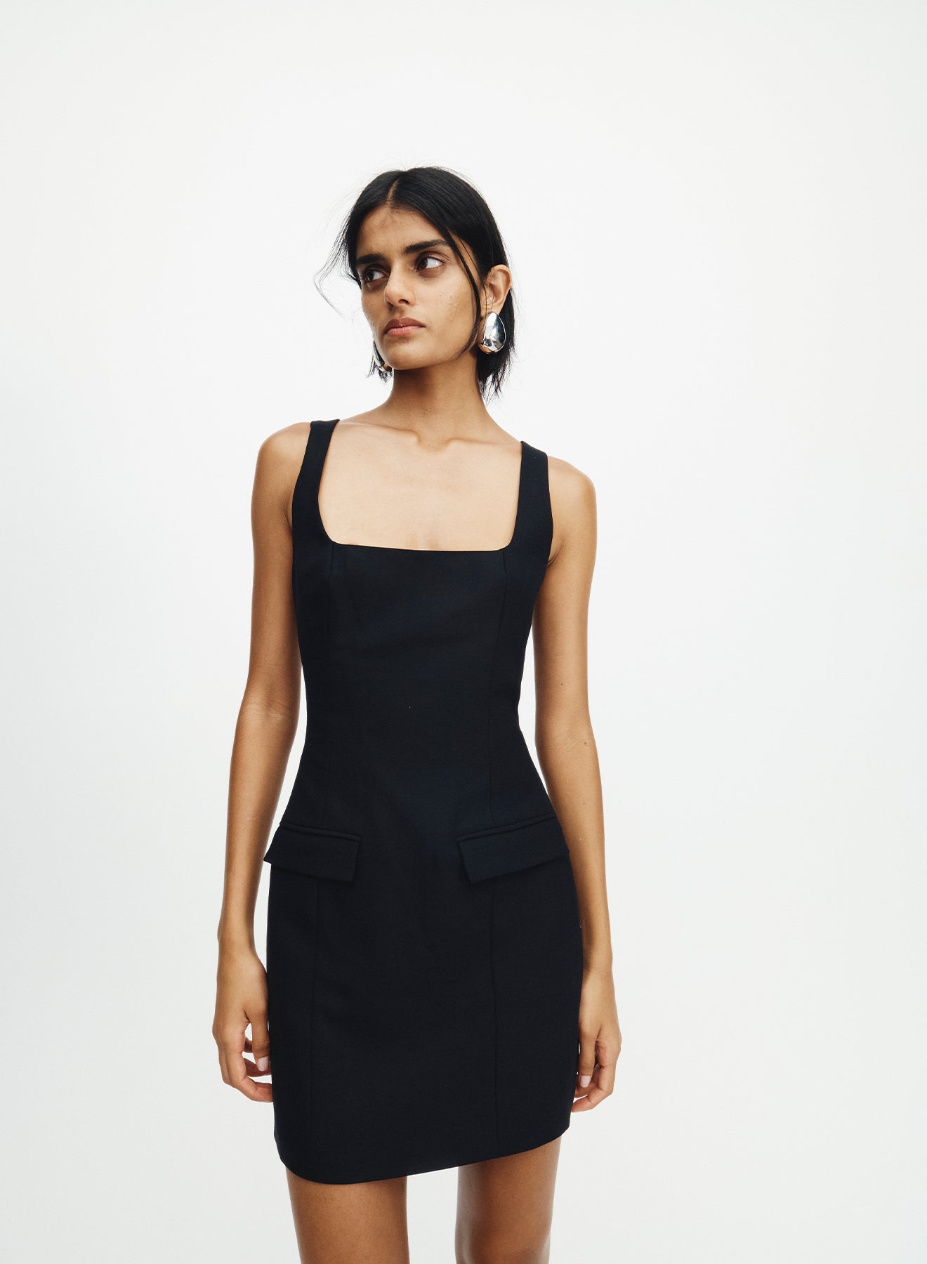 NAOMI DRESS (BLACK STRETCH)